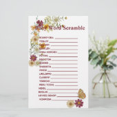 ボホ素朴ワイルドフラワーおむつラッフルカード (スタンド正面)