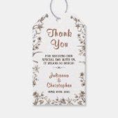 ボホ素朴ワイルドフラワーカッパ結婚ーズ ギフトタグ (正面)