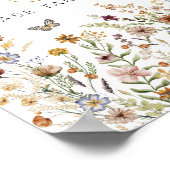 ボホ素朴ワイルドフラワーガーデン御馳走看板 ポスター (角)