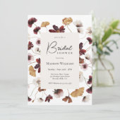 ボホ素朴ワイルドフラワーズブライダルシャワー 招待状 (スタンド正面)