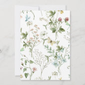 ボホ素朴ワイルドフラワーファースト聖餐式 招待状 (裏面)