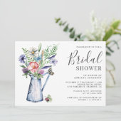 ボホ素朴ワイルドフラワーフローラブライダルシャワー 招待状 (スタンド正面)