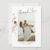 ボホ素朴ワイルドフラワーフローラ詳細 サンキューカード (正面)