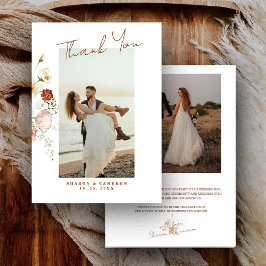 ボホ素朴ワイルドフラワーフローラ詳細 サンキューカード