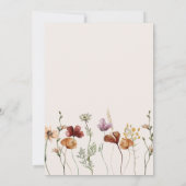 ボホ素朴ワイルドフラワーブライダルシャワー 招待状 (裏面)