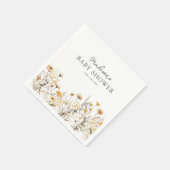 ボホ素朴ワイルドフラワーベビーシャワー スタンダードカクテルナプキン (角)