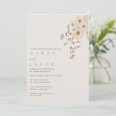 ボホ素朴ワイルドフラワーボヘミアン結婚ズ 招待状 (スタンド正面)