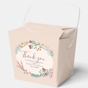 ボホ素朴ワイルドフラワーリース結婚ズ フェイバーボックス