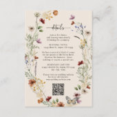 ボホ素朴ワイルドフラワー囲いカード エンクロージャーカード (正面)