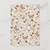 ボホ素朴ワイルドフラワー囲いカード エンクロージャーカード (裏面)