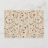ボホ素朴ワイルドフラワー庭園の結婚式詳細 エンクロージャーカード (裏面)