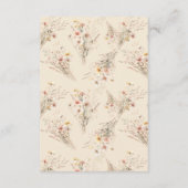 ボホ素朴ワイルドフラワー水の色の結婚詳細 エンクロージャーカード (裏面)