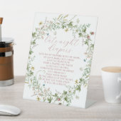 ボホ素朴ワイルドフラワー深夜おむつサイン 台座サイン (インサイチュ)