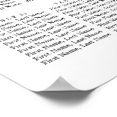 ボホ素朴ワイルドフラワー秋の結婚式座席表 ポスター (角)