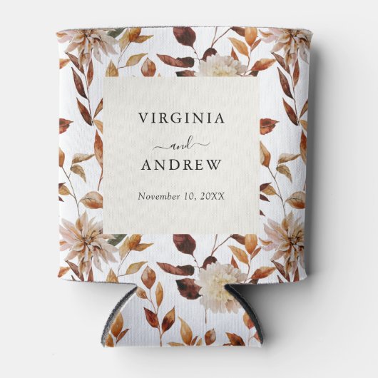 ボホ素朴ワイルドフラワー結婚ズクーラーボックス 缶クーラー (正面)