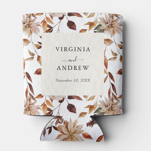 ボホ素朴ワイルドフラワー結婚ズクーラーボックス 缶クーラー (裏面)