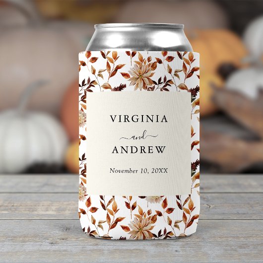 ボホ素朴ワイルドフラワー結婚ズクーラーボックス 缶クーラー