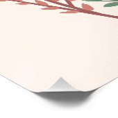 ボホ素朴ワイルドフラワー結婚ズ歓迎サイン ポスター (コーナー)