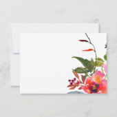 ボホ素朴ワイルドフラワー結婚ズ 出欠カード (裏面)