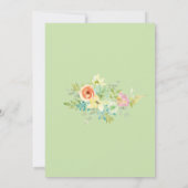 ボホ素朴ワイルドフラワー結婚ズ 招待状 (裏面)