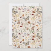 ボホ素朴ワイルドフラワー誕生日招待状 招待状 (裏面)