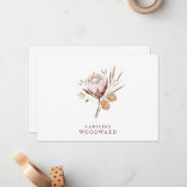 ボホ素朴ワイルドフラワー ノートカード (正面/裏面インサイチュ)