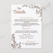 ボホ素朴ワイルドルフォ結婚ワー詳細 エンクロージャーカード (正面)