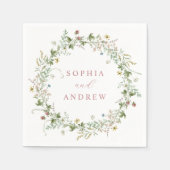 ボホ素朴ワ結婚イル花 スタンダードカクテルナプキン (正面)