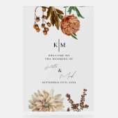 ボホ素朴ーへようこそ結婚我々のデカール アクリルサイン (正面)