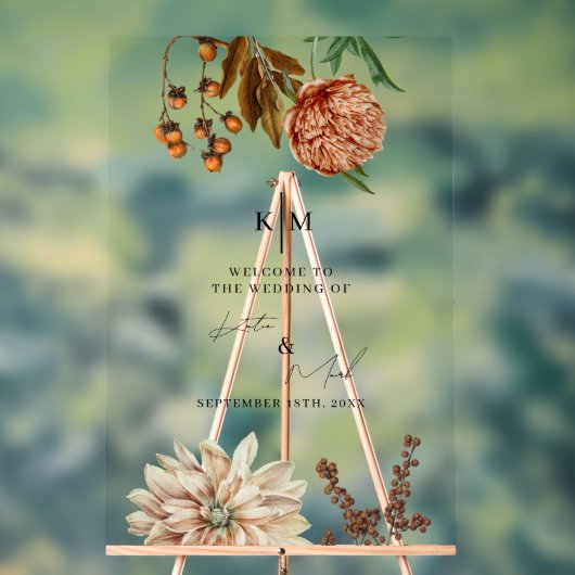 ボホ素朴ーへようこそ結婚我々のデカール アクリルサイン (ニュートラル)