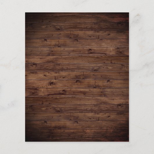 ボホ素朴ー予算結婚式招待状 (裏面)