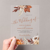 ボホ素朴ー秋秋ボ結婚タン アクリル招待状 (インサイチュ (ポータブル))