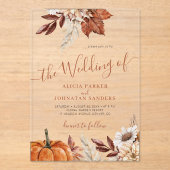 ボホ素朴ー秋秋ボ結婚タン アクリル招待状 (正面)