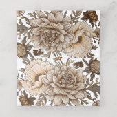 ボホ素朴ー護衛カー結婚ド、ウッドランド プレイスカード (内部開封)