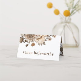 ボホ素朴ー護衛カー結婚ド、ウッドランド プレイスカード