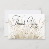 ボホ素朴乾燥タングラス結婚ズ サンキューカード (正面)