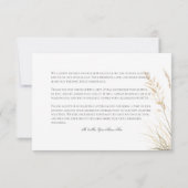 ボホ素朴乾燥タングラス結婚ズ サンキューカード (裏面)