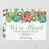 ボホ素朴吸汁性のサボテン移動 案内状 (正面/裏面)