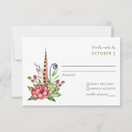 ボホ素朴吸汁性サボテン結婚ズ 出欠カード