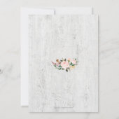 ボホ素朴女性のカーボーイフローラブーツブライダルシャワーl 招待状 (裏面)