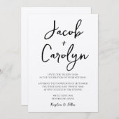 ボホ素朴手書きフォント結婚ズ 招待状 (正面/裏面)