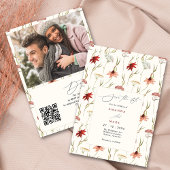 ボホ素朴春ワイルドフラワー日付を保存 招待状