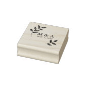 ボホ素朴枝の結婚イニシャルモノグラム ラバースタンプ (スタンプ)