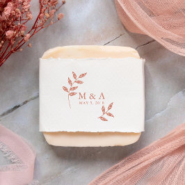 ボホ素朴枝の結婚イニシャルモノグラム ラバースタンプ