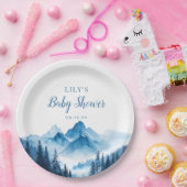 ボホ素朴水彩山々赤ちゃんシャワー ペーパープレート (パーティー)