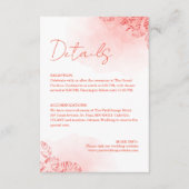 ボホ素朴水彩紅葉テラコッタ結婚ズ エンクロージャーカード (正面)