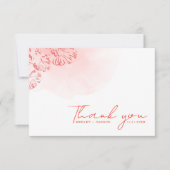 ボホ素朴水彩紅葉テラコッタ結婚ズ サンキューカード (正面)