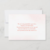 ボホ素朴水彩紅葉テラコッタ結婚ズ サンキューカード (裏面)