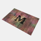 ボホ素朴秋かわいらしクランベリーセージ色 ドアマット (アングル)