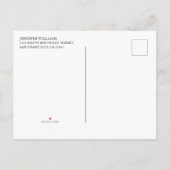 ボホ素朴秋ひまわり40歳パーティーI インビテーションポストカード (裏面)